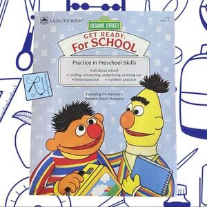 A Golden Book 1984 Sesame Street Get Ready: For School Workbook